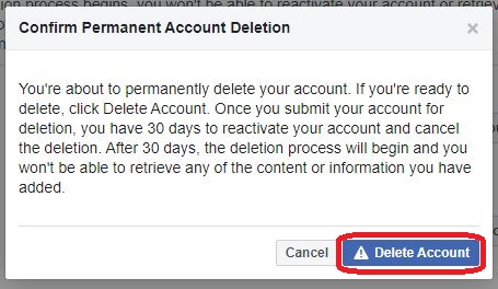 delete facebook account 13 How to Deactivate or Delete your Facebook Account 2021